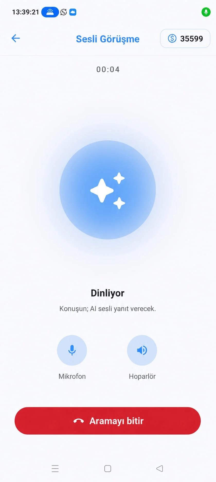 Yapay Zekâ Sesli ve Yazılı Asistan Uygulaması önizlemesi