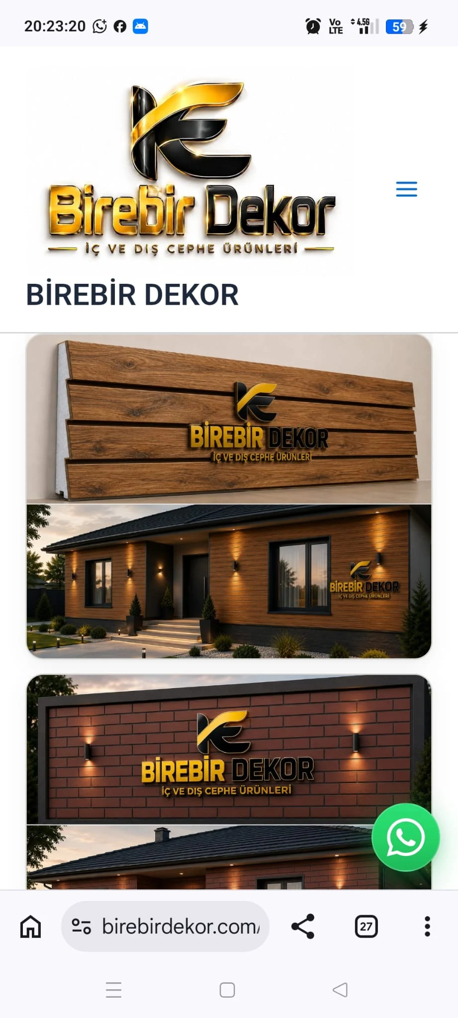 Birebir Dekor Web Sitesi önizlemesi